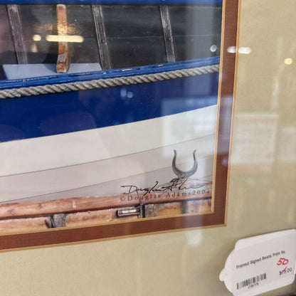 Framed Signed Boats Print