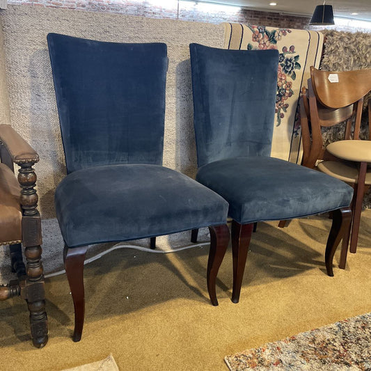 Blue Velvet Dining Chair SET of 2 C DINING CHAIRS