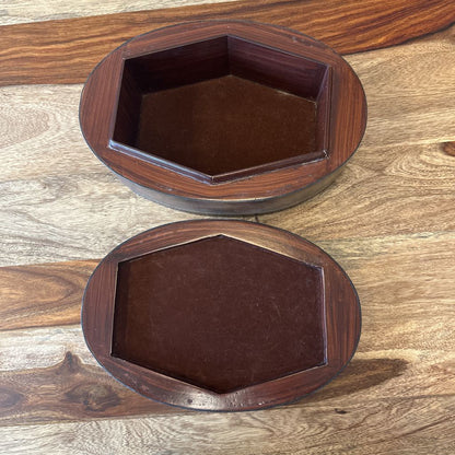 Leather Wrapped Wooden Box SMALLS