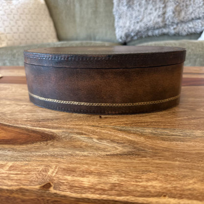 Leather Wrapped Wooden Box SMALLS