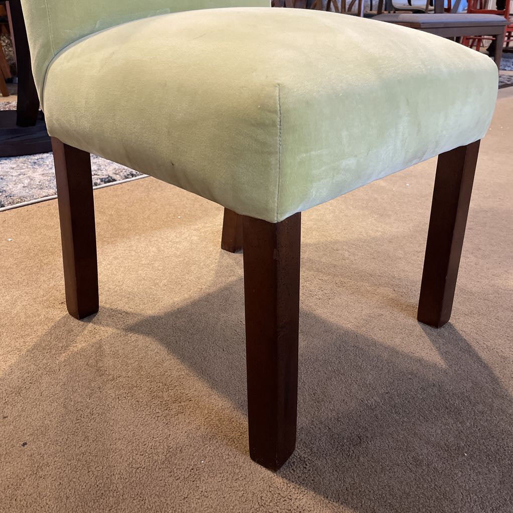 Yellow Velvet Rolled Back Dining Chair SET of 2 C DINING CHAIRS