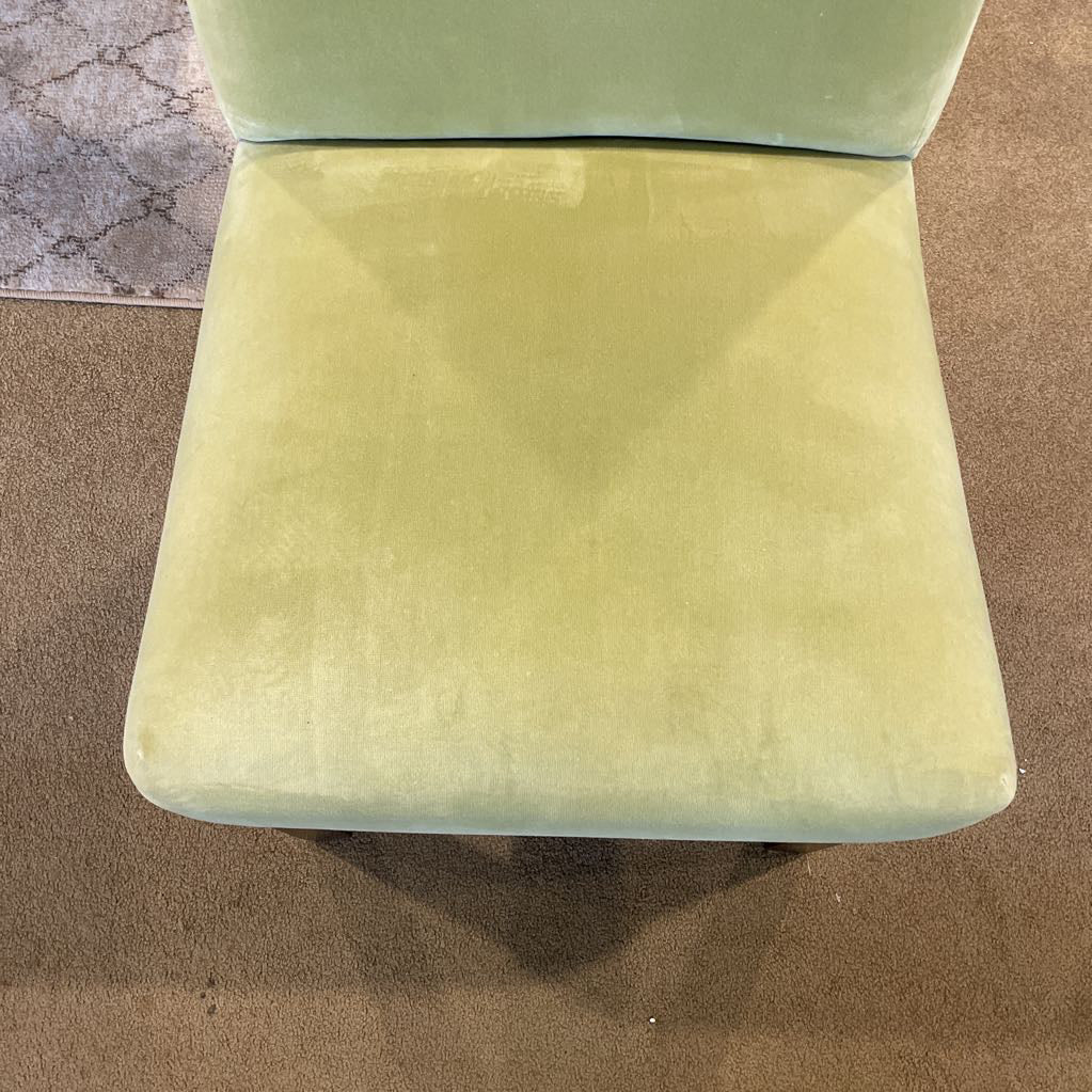 Yellow Velvet Rolled Back Dining Chair SET of 2 C DINING CHAIRS