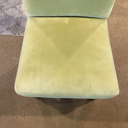 Yellow Velvet Rolled Back Dining Chair SET of 2 C DINING CHAIRS