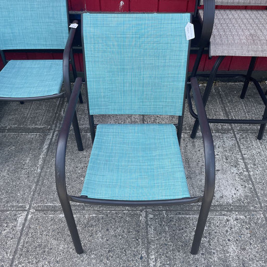 Blue Metal Frame Outdoor Chair OUTDOOR