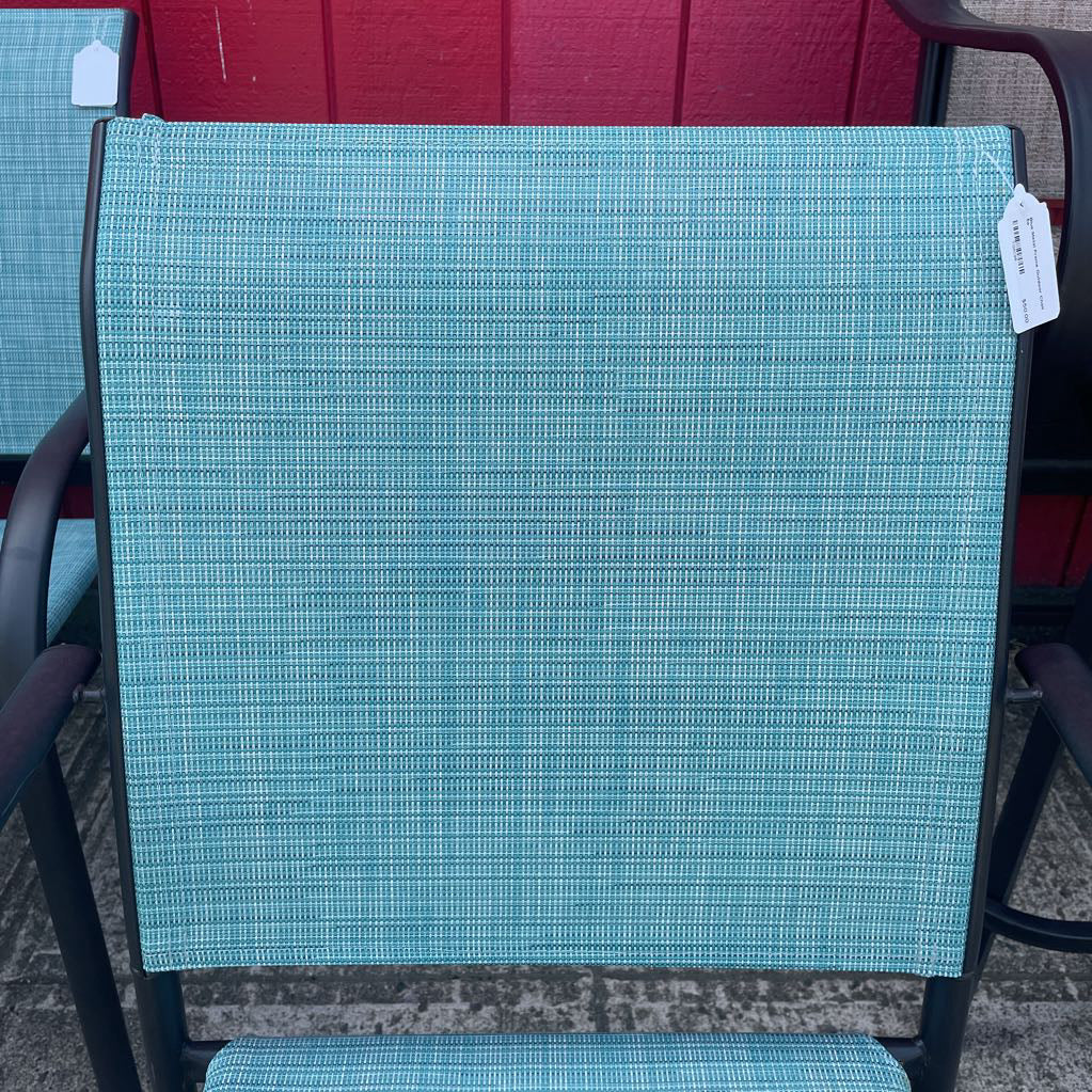 Blue Metal Frame Outdoor Chair OUTDOOR