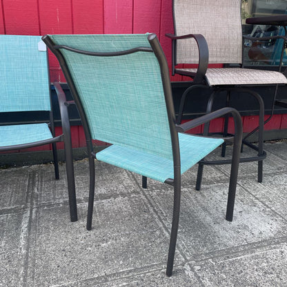 Blue Metal Frame Outdoor Chair OUTDOOR
