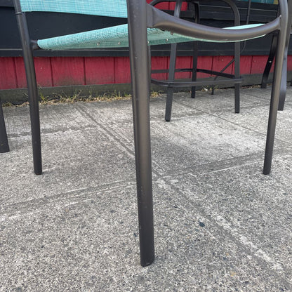 Blue Metal Frame Outdoor Chair OUTDOOR