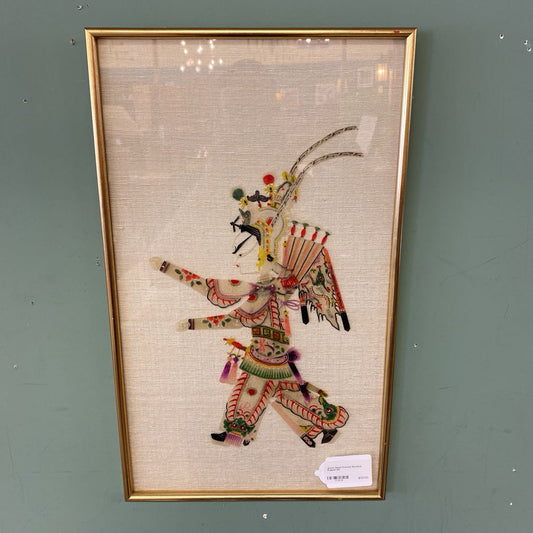 Asian Style Framed Shadow Puppet ART