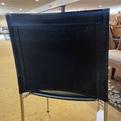 Black Leather Chrome Frame Dining Chair *Set of 6* C DINING CHAIRS