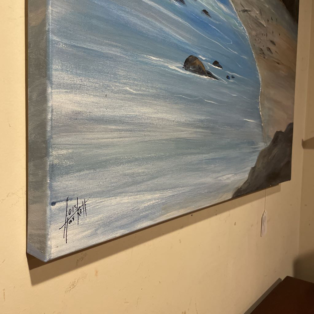 LOIS HASKELL "Lonely Beach II" 30"x30" ART