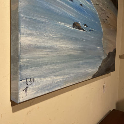 LOIS HASKELL "Lonely Beach II" 30"x30" ART