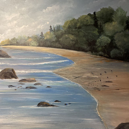 LOIS HASKELL "Lonely Beach II" 30"x30" ART