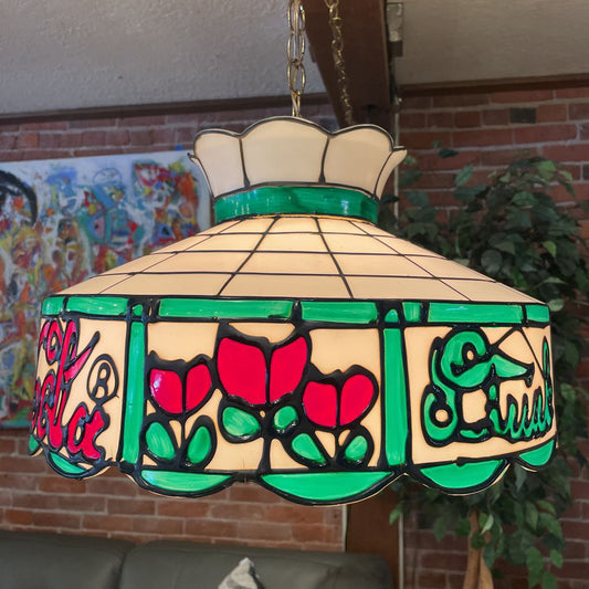 1970's Plastic Stained Glass-Style COCA-COLA Pendant Lamp LAMPS