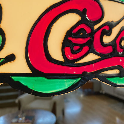 1970's Plastic Stained Glass-Style COCA-COLA Pendant Lamp LAMPS