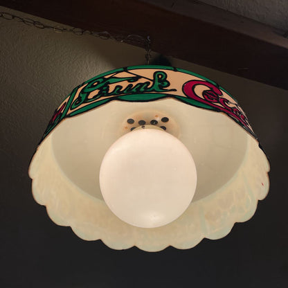 1970's Plastic Stained Glass-Style COCA-COLA Pendant Lamp LAMPS