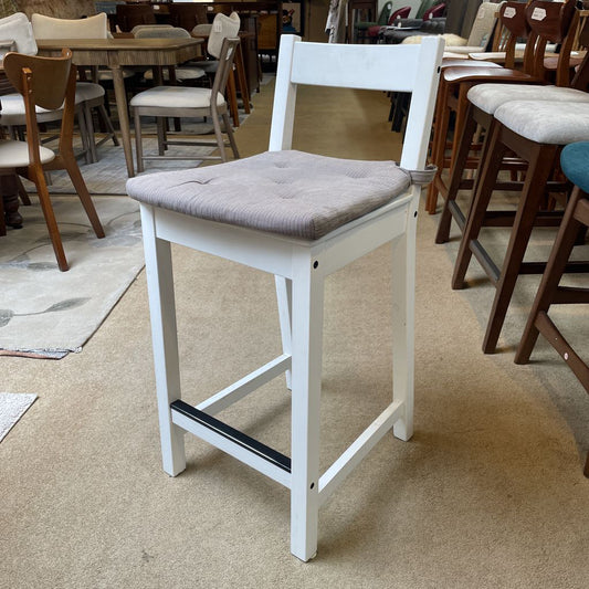 Mod White Counter Stool With Cushion C STOOLS