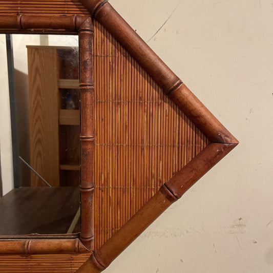 Bamboo Diamond Framed Mirror C MIRRORS
