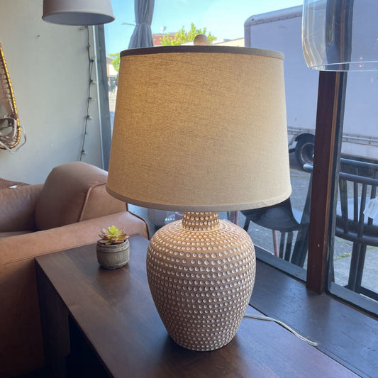 Round Dotted Pottery Base Lamp LAMPS