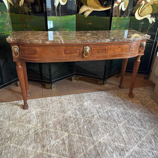 Henredon Natches Marble Console w/ Drawers (AS IS) C CONSOLE TABLES
