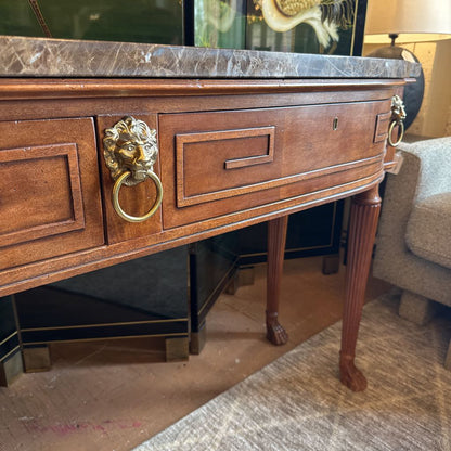 Henredon Natches Marble Console w/ Drawers (AS IS) C CONSOLE TABLES