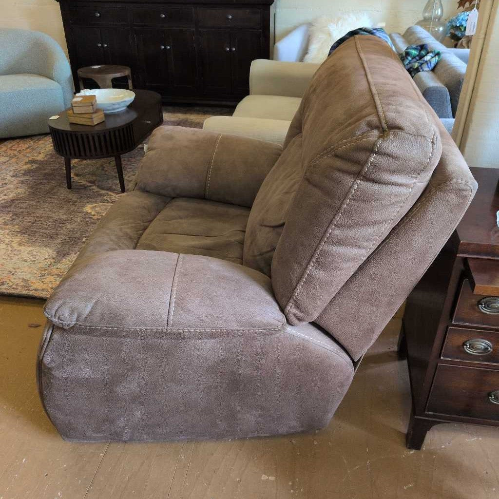 Suede Brown Electric Recliner U ACCENT CHAIRS