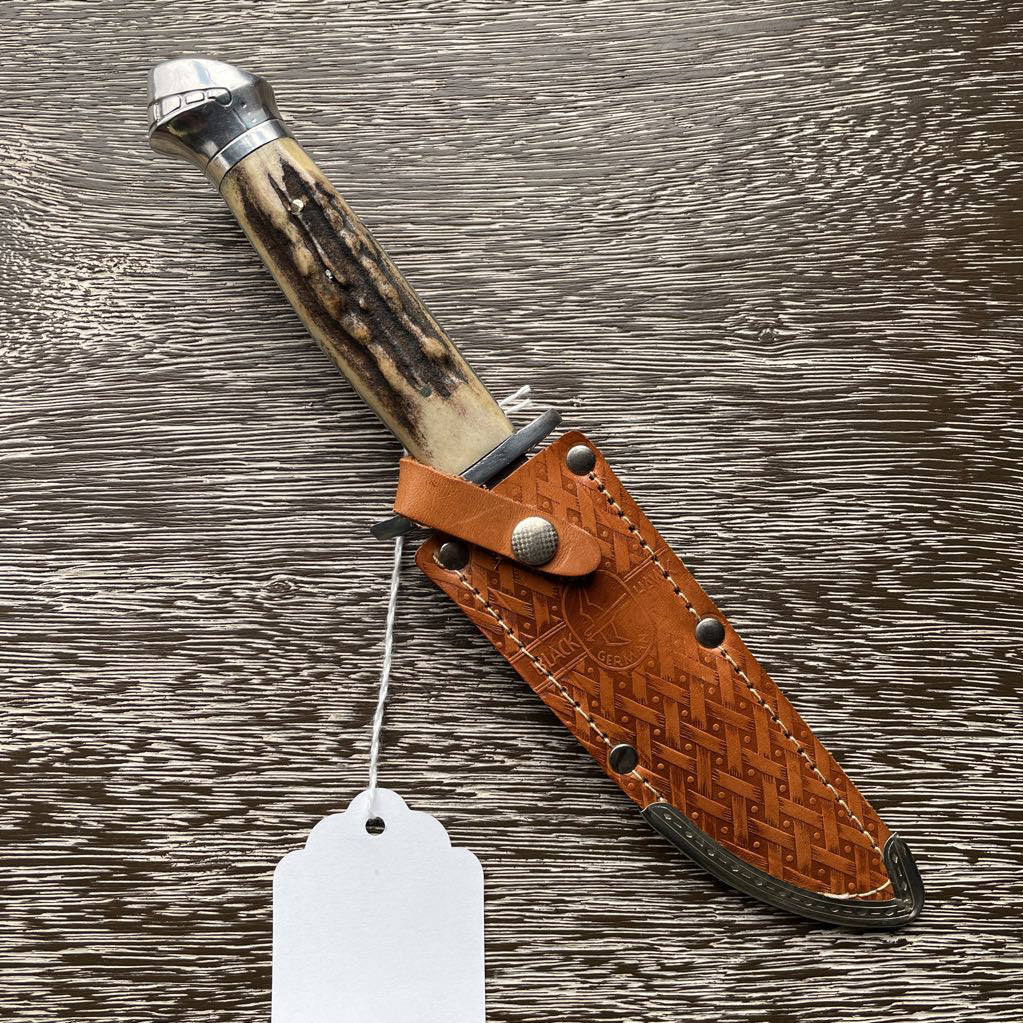 Blackhawk Solingen, Germany Knife with Leather Sheath UNIQUE FINDS
