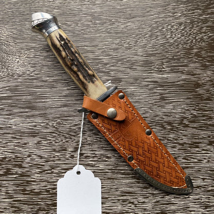 Blackhawk Solingen, Germany Knife with Leather Sheath UNIQUE FINDS
