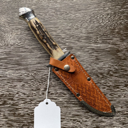 Blackhawk Solingen, Germany Knife with Leather Sheath UNIQUE FINDS