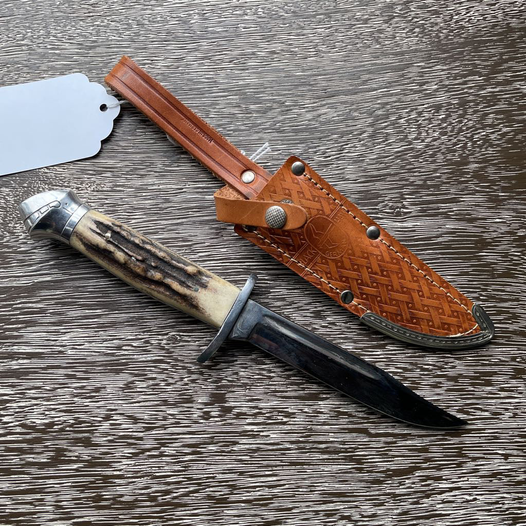 Blackhawk Solingen, Germany Knife with Leather Sheath UNIQUE FINDS