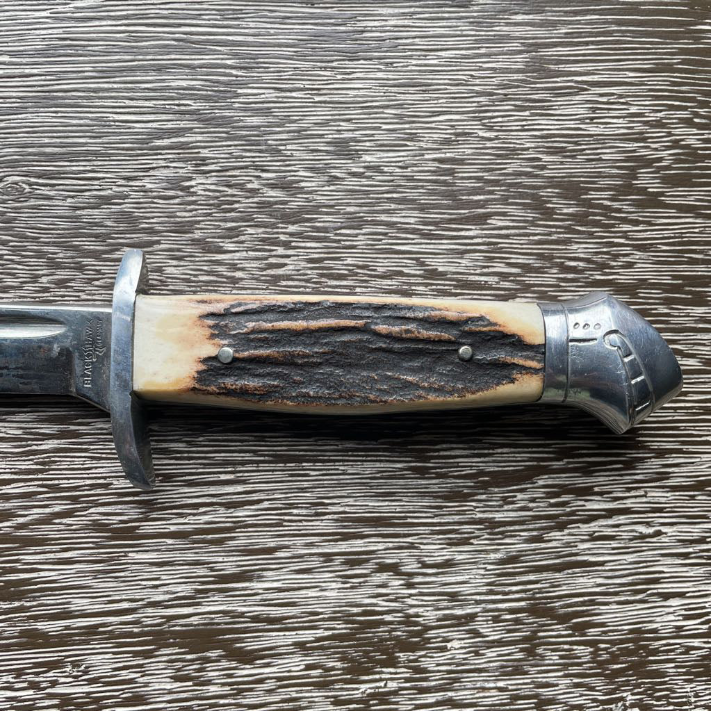 Blackhawk Solingen, Germany Knife with Leather Sheath UNIQUE FINDS