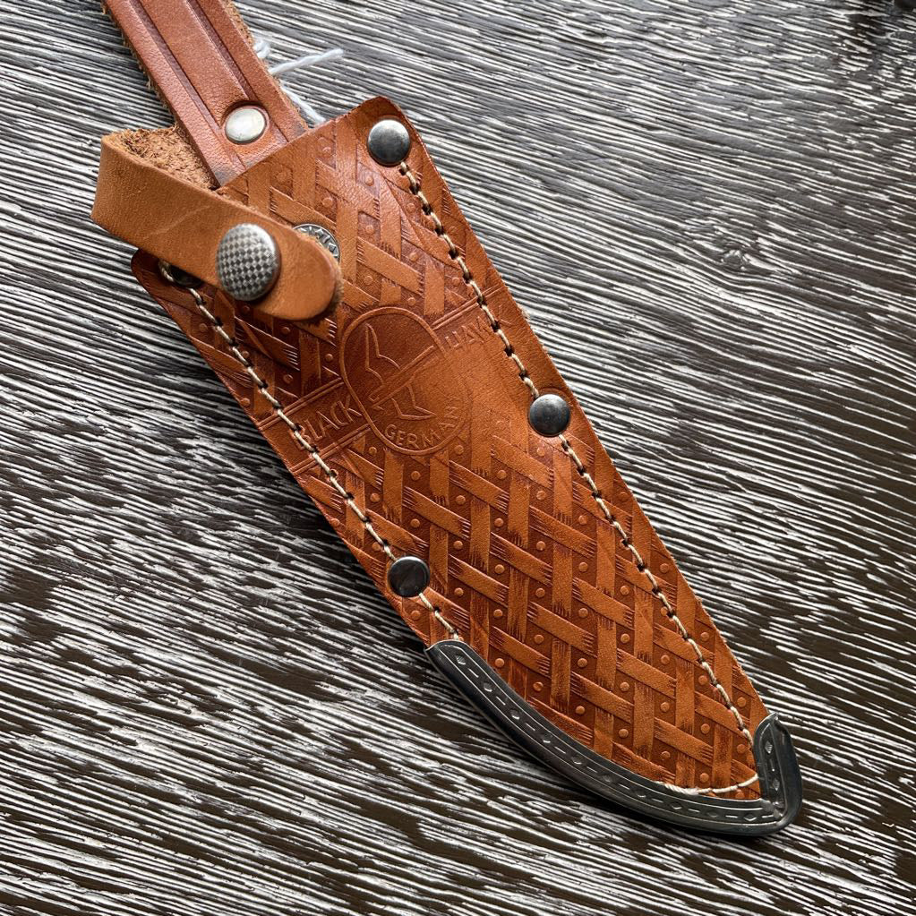 Blackhawk Solingen, Germany Knife with Leather Sheath UNIQUE FINDS