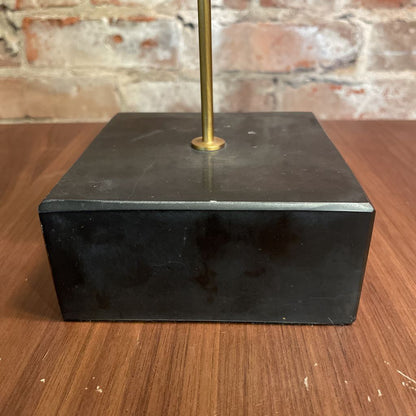 Black Modern Elliptical Sculpture on Heavy Square Black Base UNIQUE FINDS