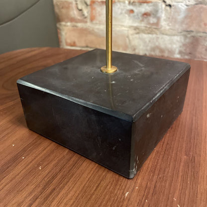 Black Modern Elliptical Sculpture on Heavy Square Black Base UNIQUE FINDS