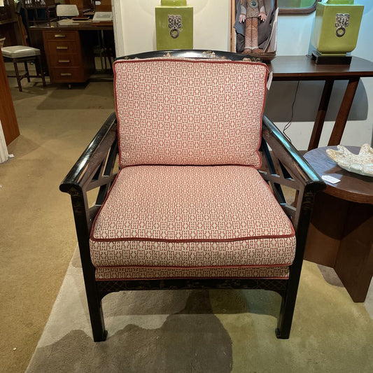 Baker Chinoiserie Cain Back Lounge Chair U ACCENT CHAIRS
