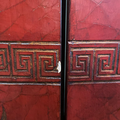 Burgundy Asian 8 Panel Tall Screen C SCREENS