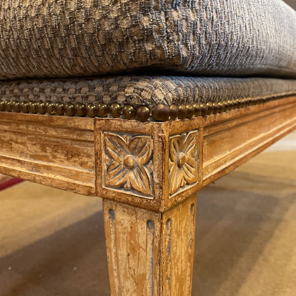 Upholstered Louis XVI Style Bench C ACCENT BENCHES