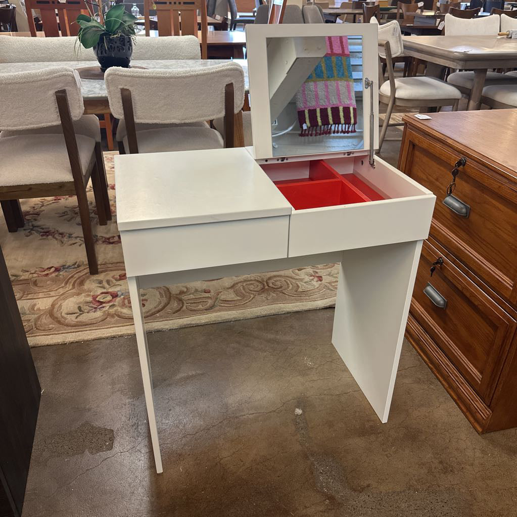 Small White Vanity w/Drawer C VANITIES