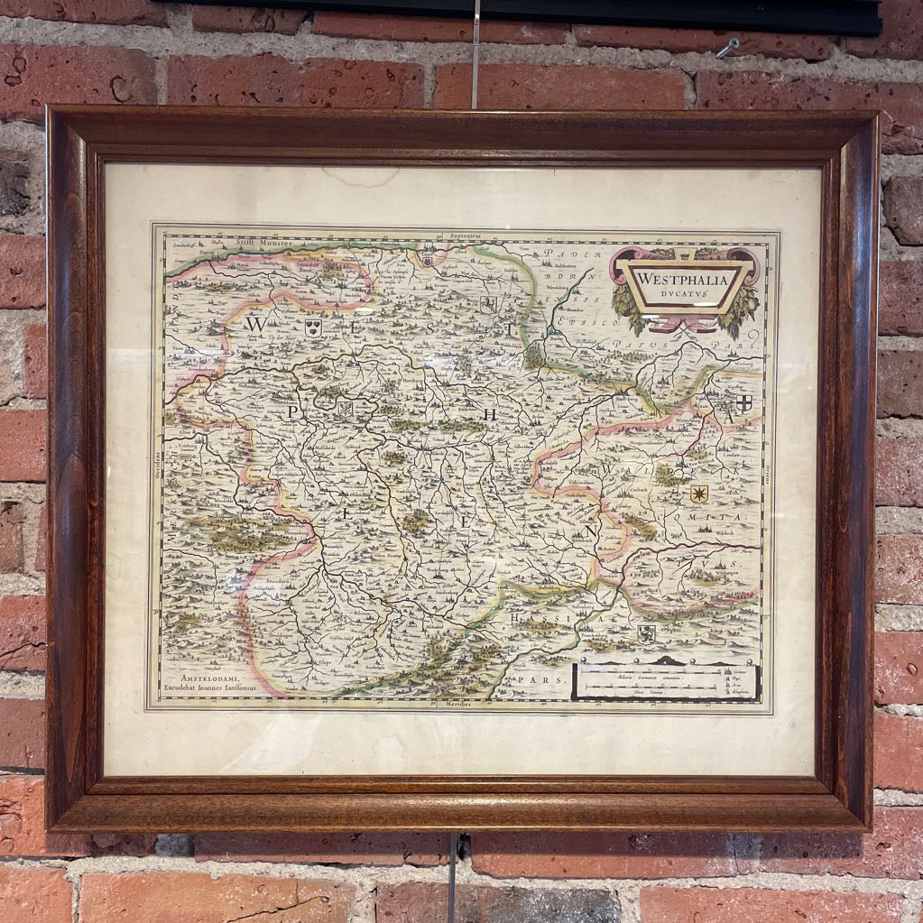 Framed Westphalia Map ART