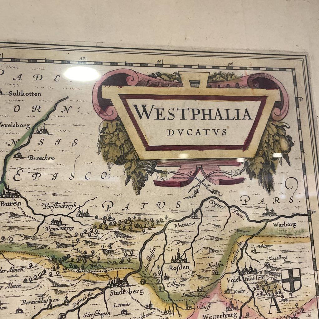 Framed Westphalia Map ART