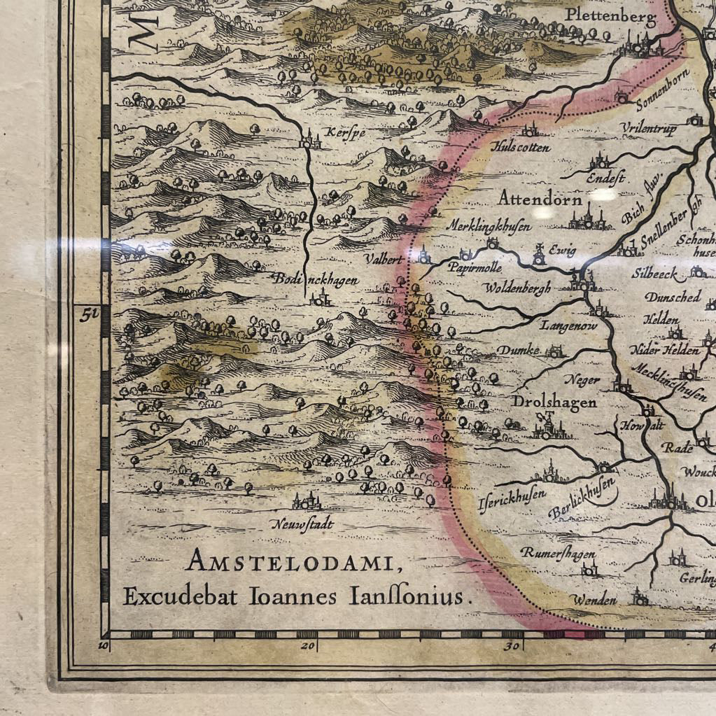 Framed Westphalia Map ART