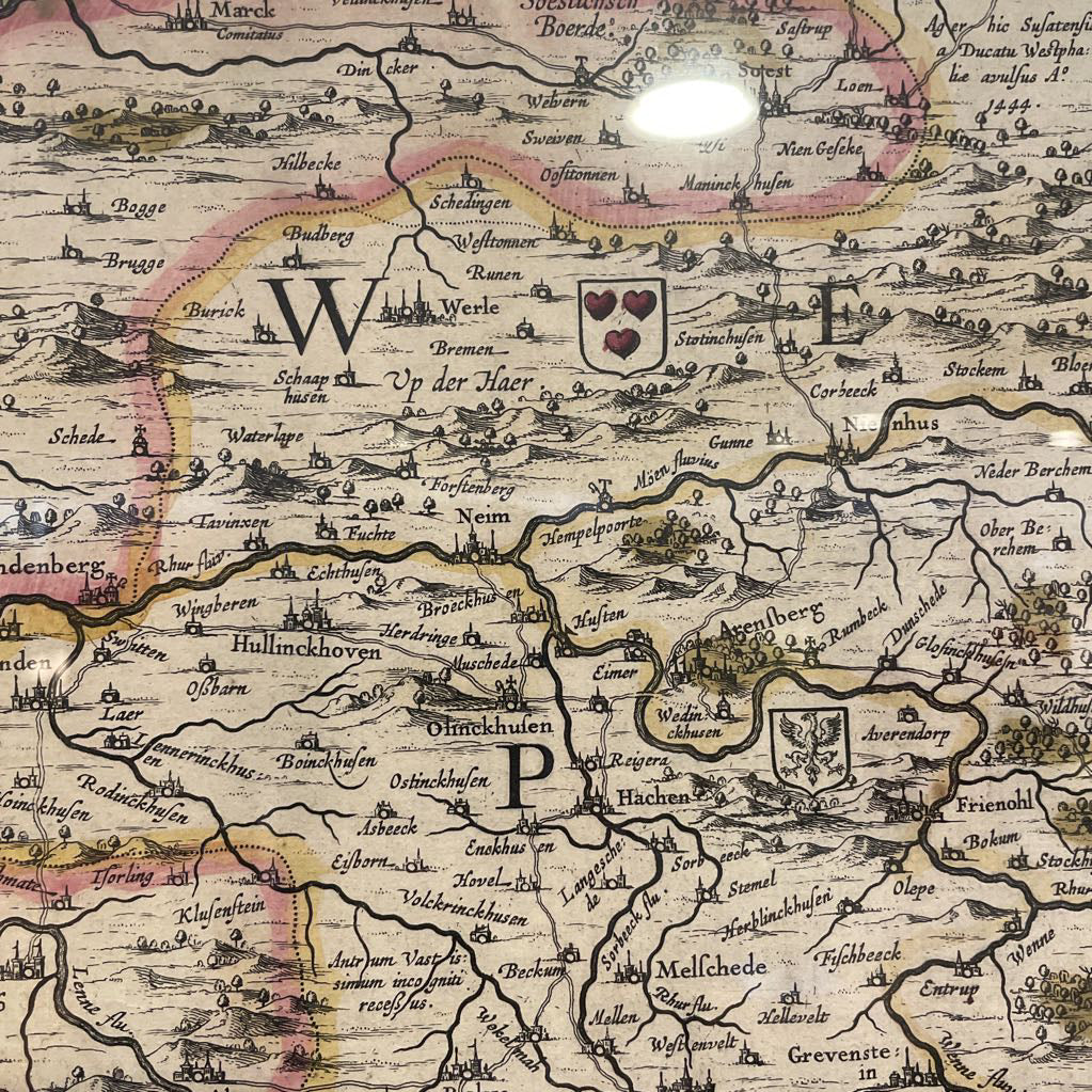 Framed Westphalia Map ART