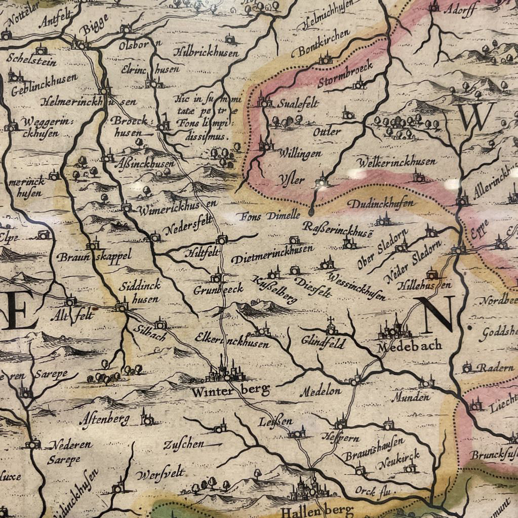 Framed Westphalia Map ART