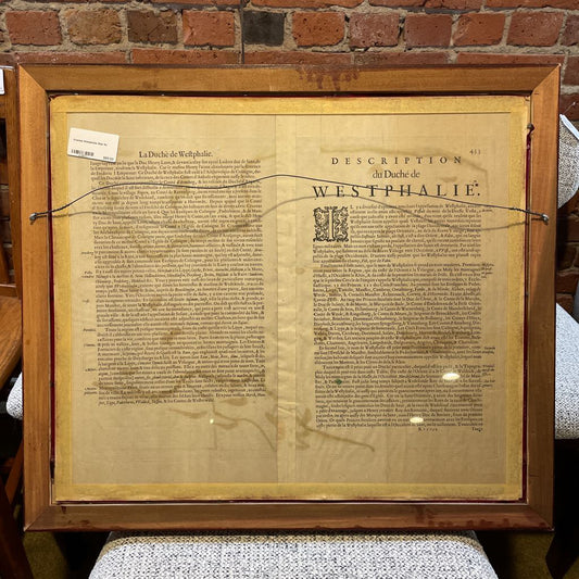 Framed Westphalia Map ART