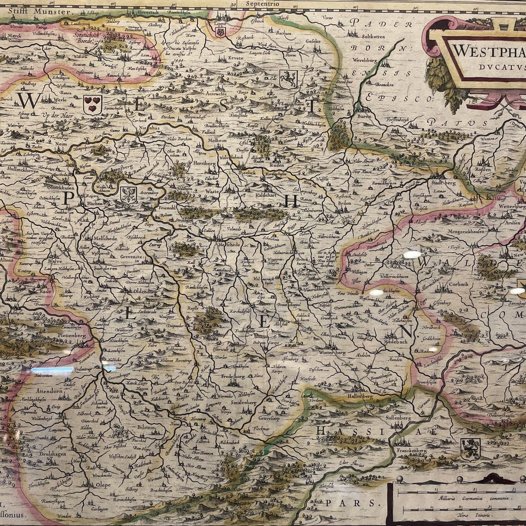 Framed Westphalia Map ART