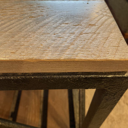 ETHAN ALLEN Industrial Metal + Wood Coffee Table C COFFEE TABLES