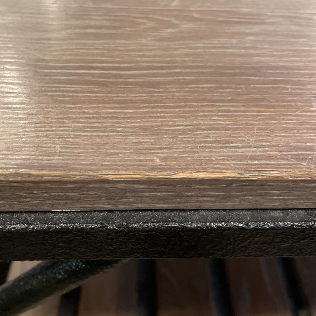 ETHAN ALLEN Industrial Metal + Wood Coffee Table C COFFEE TABLES