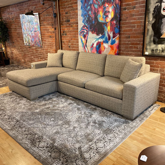 ETHAN ALLEN Grey LAF Sectional U SECTIONALS LAF