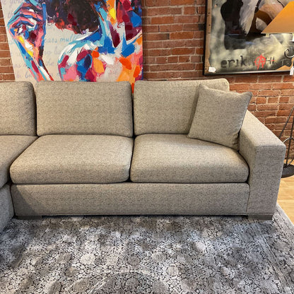 ETHAN ALLEN Grey LAF Sectional U SECTIONALS LAF