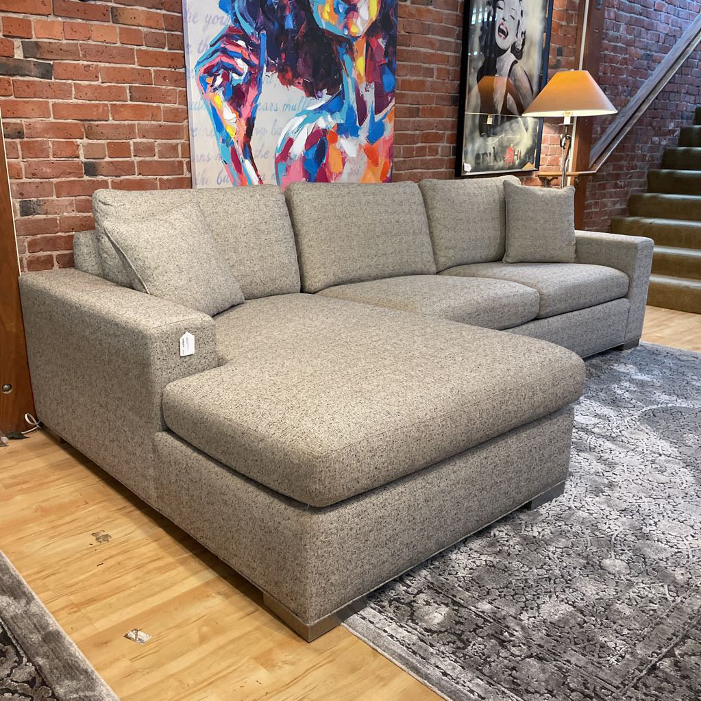 ETHAN ALLEN Grey LAF Sectional U SECTIONALS LAF