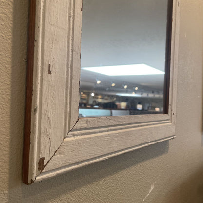 Rustic White Painted Mirror C MIRRORS